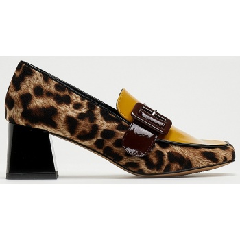 loafers με print azarey - μουσταρδί