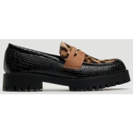  loafers chunky με print azarey - μαύρο