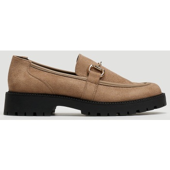 loafers suede estil - μπεζ