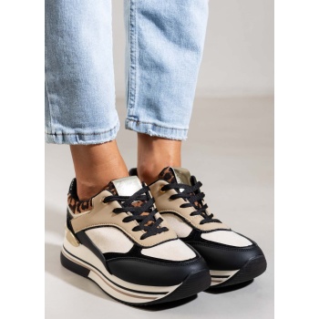 flatform sneakers σε συνδυασμούς υλικών