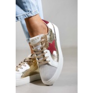  sneakers με print erynn - χρυσό