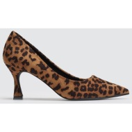  γόβες suede μυτερές με print erynn - leopard