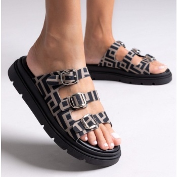 σανδάλια flatforms υφασμάτινα με τρεις σε προσφορά