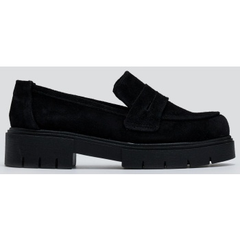 loafers από δέρμα καστόρι estil - μαύρο σε προσφορά