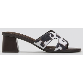 mules ανοιχτά με print corina - καφέ σε προσφορά