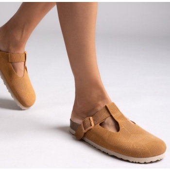 clogs δερμάτινα με σχέδιο take me 