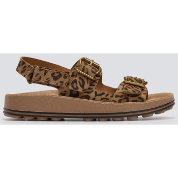 σανδάλια δερμάτινα με print fabiola