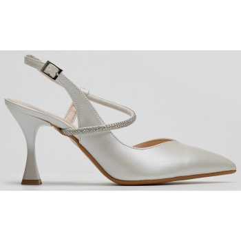 γόβες slingback μυτερές με στρας tfp 