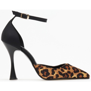 γόβες μυτερές με μπαρέτα tfp - κάμελ σε προσφορά