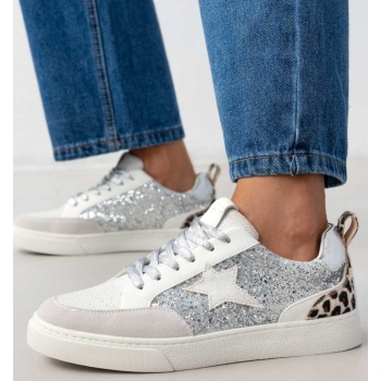 sneakers με glitter και printerynn  σε προσφορά