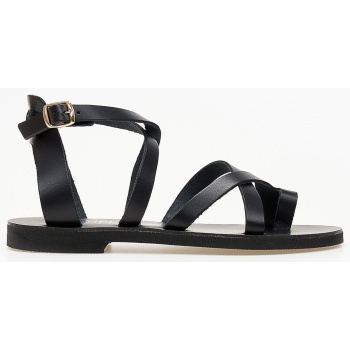 σανδάλια δερμάτινα crossover tfp - μαύρο