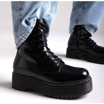 erynn patent combat boots with chunky σε προσφορά