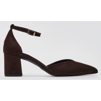 pointed pumps tfp side cut - brown suede σε προσφορά