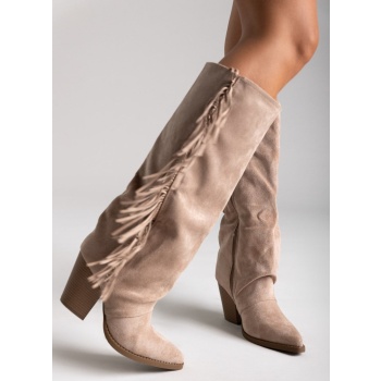 erynn cowboy boots - beige suede σε προσφορά