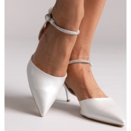  cutout crystal pumps tfp - pearl metallic