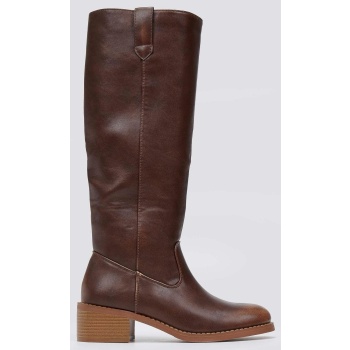 boots low block heel - light brown matte σε προσφορά