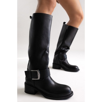 boots large buckle - black matte σε προσφορά