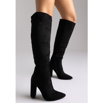 block heel boots - black suede σε προσφορά