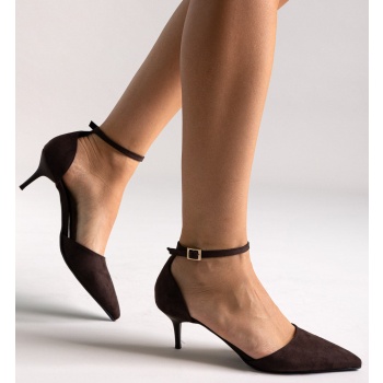 tfp kitten heel pumps - brown suede σε προσφορά