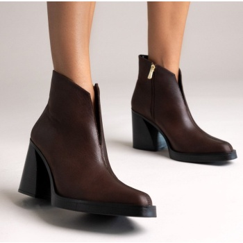 iris cut out ankle boots - dark brown σε προσφορά