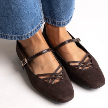 tfp mary jane ballet flats - brown suede σε προσφορά