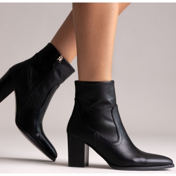 ankle boots block heel - black matte σε προσφορά