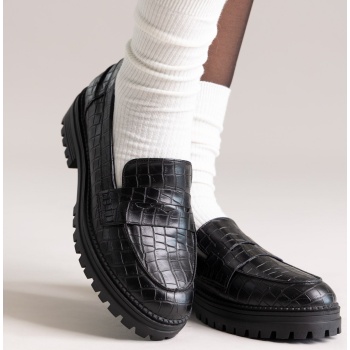 loafers croc embossed - black croc σε προσφορά