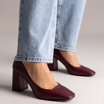 square heel pumps tfp - bordeaux matte σε προσφορά