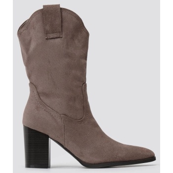 ankle boots block heel - taupe suede σε προσφορά