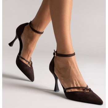 pointed-toe heels tfp - brown suede σε προσφορά