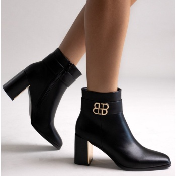 ankle boots high block heel - black σε προσφορά