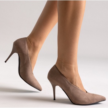 pumps stiletto heel tfp - taupe suede σε προσφορά