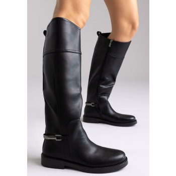 riding boots zip closure - black matte σε προσφορά