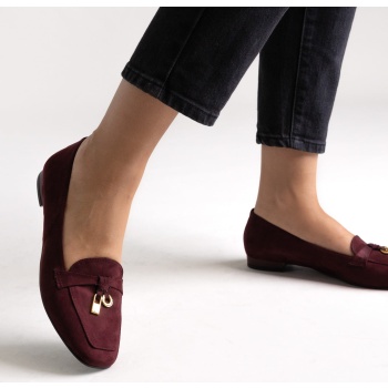 loafers suede metal bit tfp - bordeaux σε προσφορά