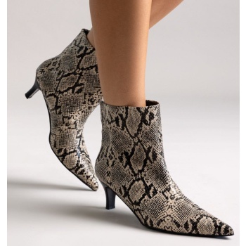 ankle boots snake print tfp - ivory σε προσφορά