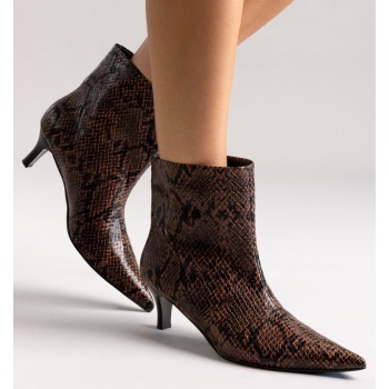 ankle boots snake print tfp - brown σε προσφορά
