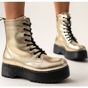 erynn platform combat boots - χρυσό σε προσφορά