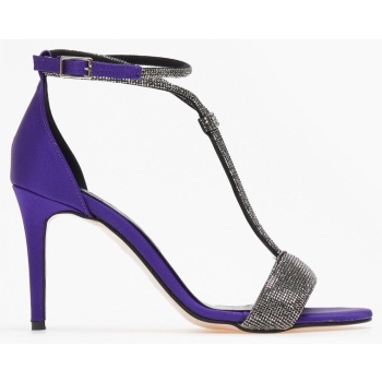 πέδιλα με μπαρέτα και στρας tfp - μωβ σε προσφορά