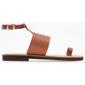 σανδάλια δερμάτινα με μπαρέτα estil 