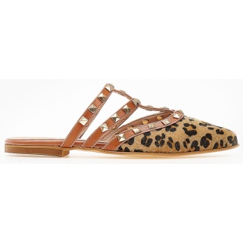 mules κλειστά με τρουκς estil - leopard σε προσφορά
