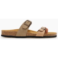  σανδάλια ανατομικά δερμάτινα plakton 181032 - λαδί