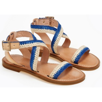 σανδάλια δερμάτινα crossover iris