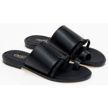 σανδάλια με φαρδιά φάσα και στρας estil σε προσφορά