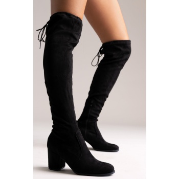over-the-knee suede boots with tie  σε προσφορά