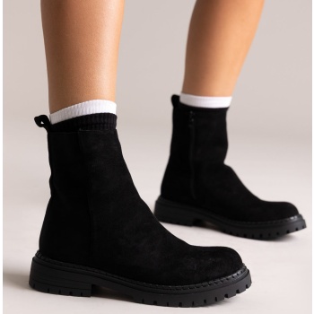 casual suede ankle boots with zipper  σε προσφορά