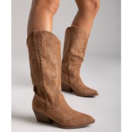  cowboy boots - camel suede