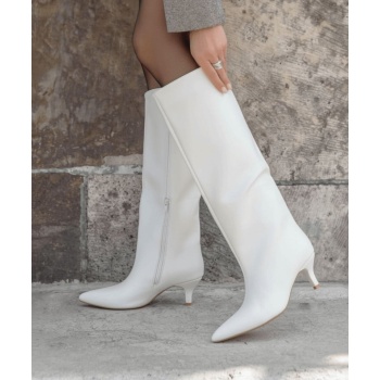boots kitten heel - white matte σε προσφορά