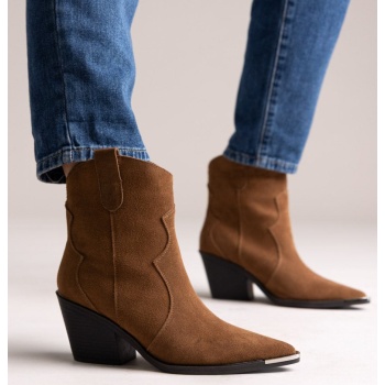 cowboy ankle boots genuine leather  σε προσφορά