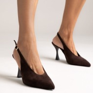  tfp slingback pumps - brown suede
