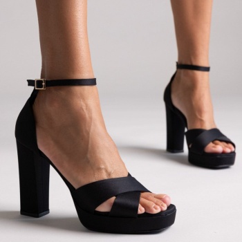 tfp platform sandals - black satin σε προσφορά